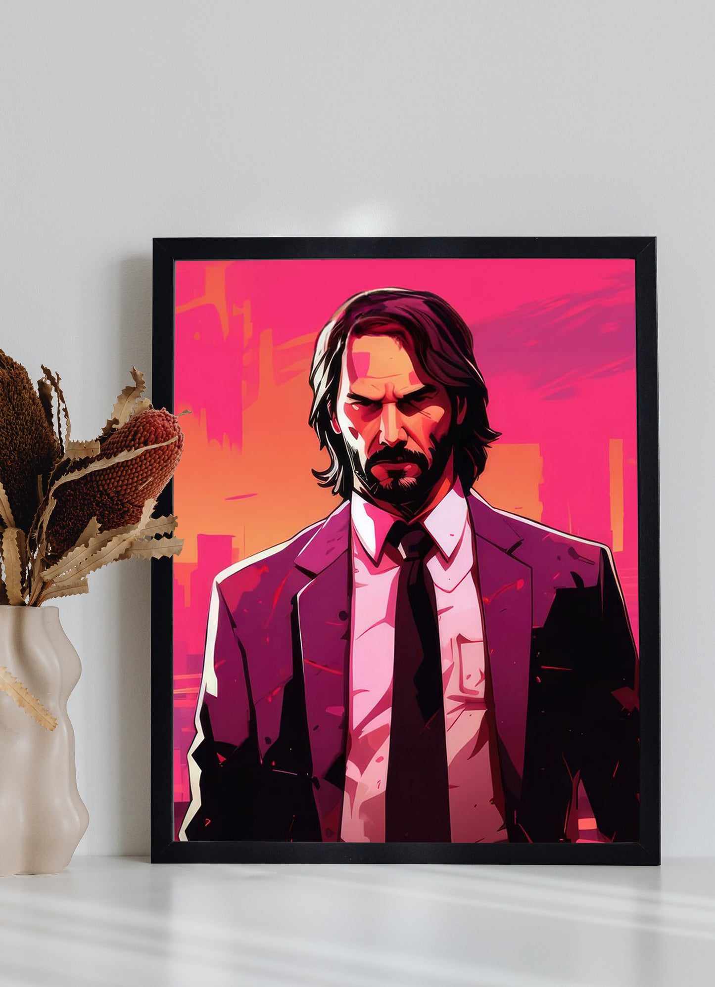 John Wick X Hotline Miami Wall Poster