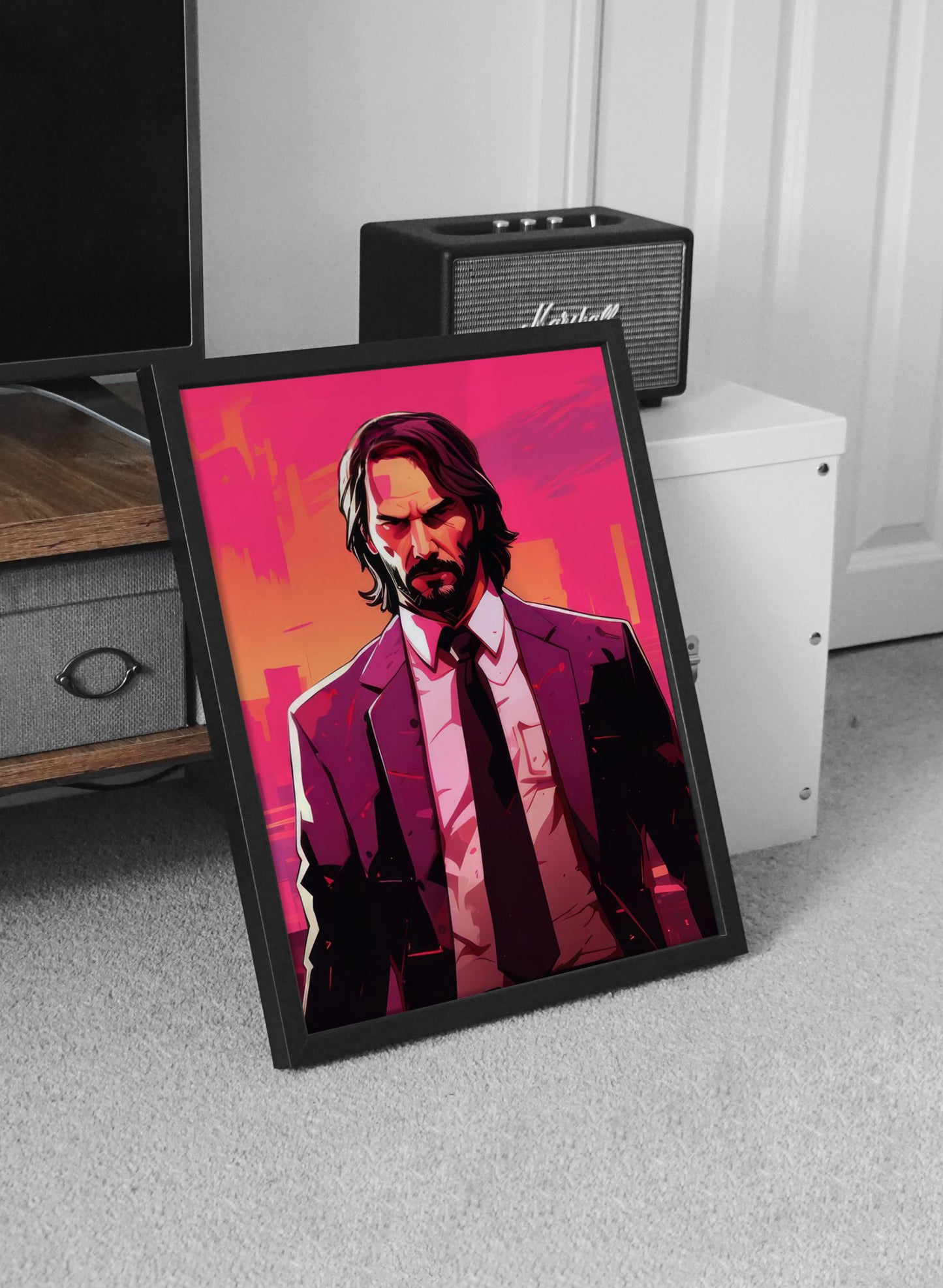 John Wick X Hotline Miami Wall Poster