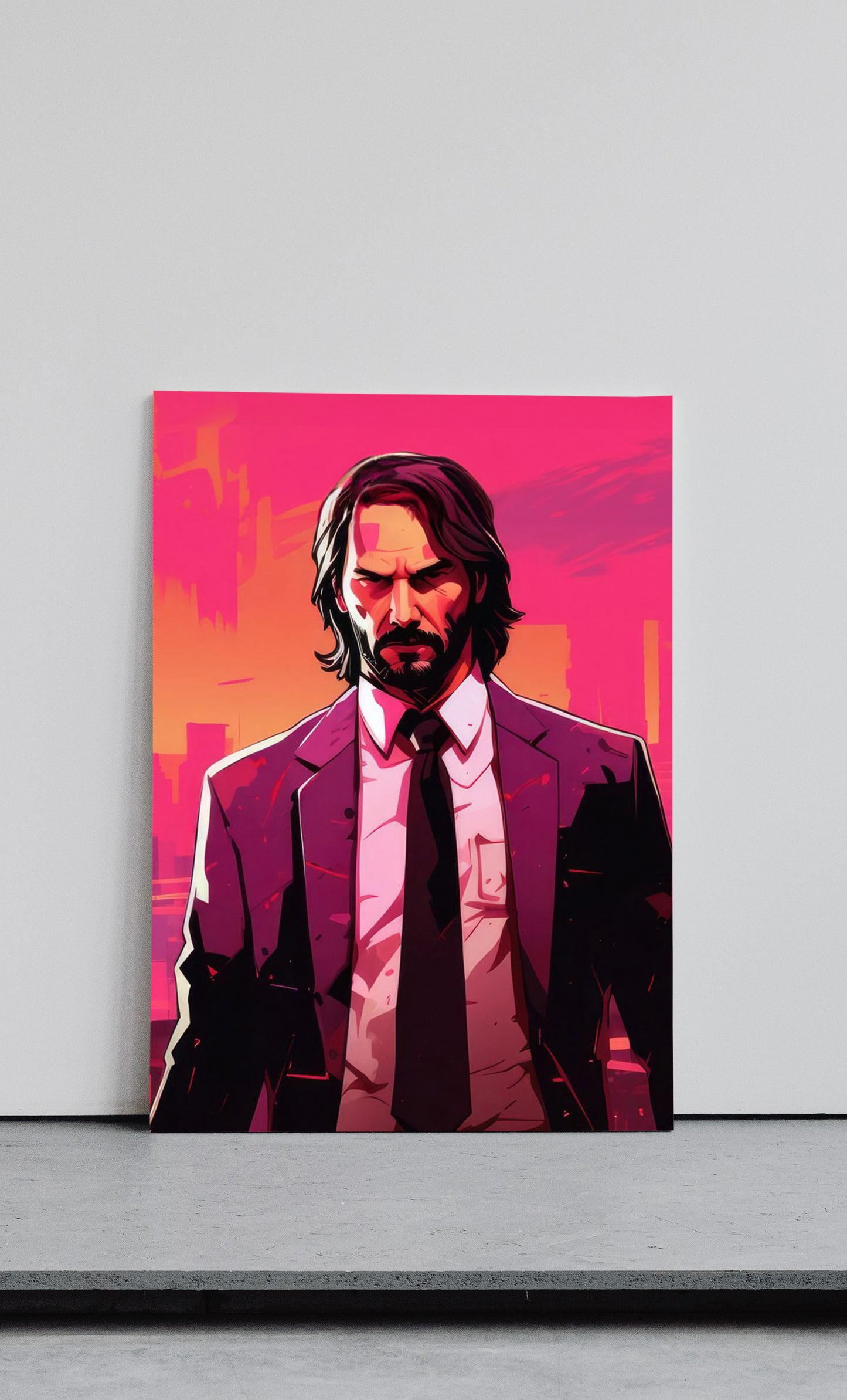 John Wick X Hotline Miami Wall Poster