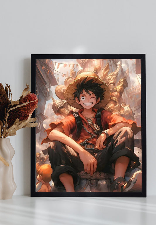 Monkey D Luffy X King Of The Pirates One Piece Anime Wall Poster