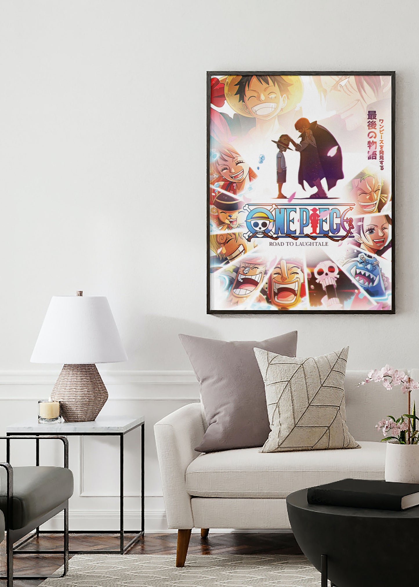 One Piece Luffy Shanks Zoro Sanji Nami Robin Chopper Brook Franky and Jimbei Anime Wall Poster