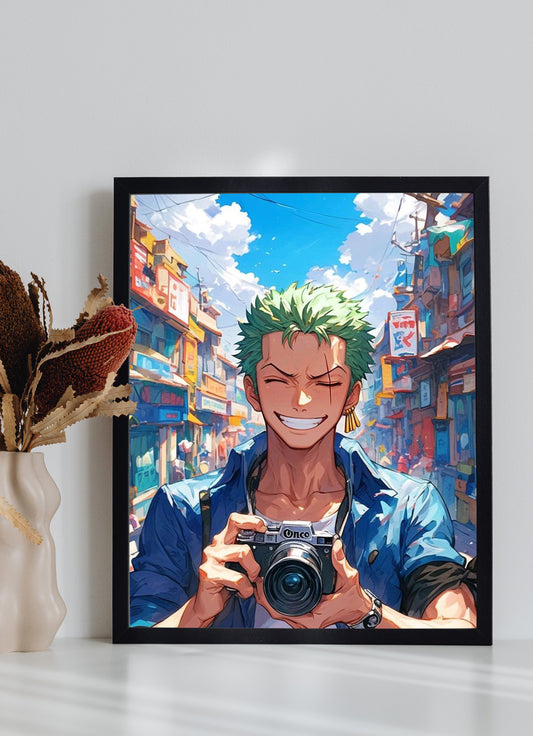 Roronoa Zoro On Vacation One Piece Anime Wall Poster