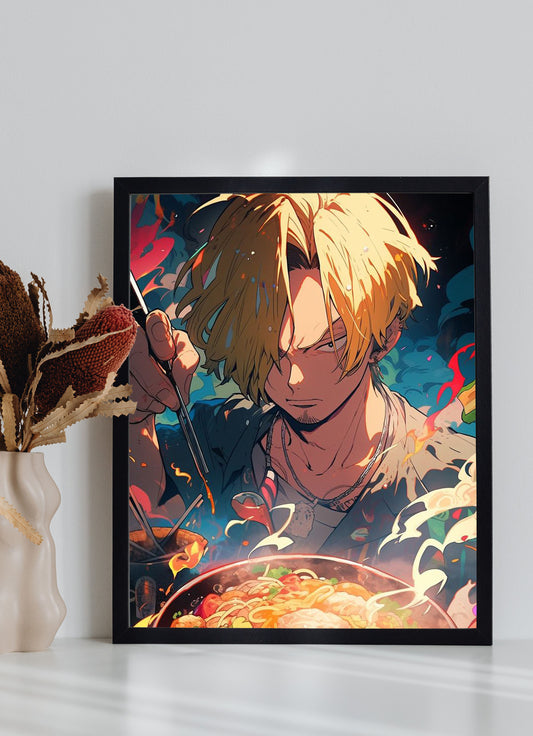 Vinsmoke Sanji X Ramen One Piece Anime Wall Poster