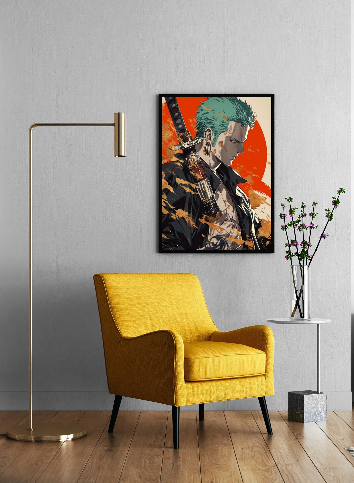 Roronoa Zoro With Sword One Piece Anime Wall Poster